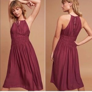 🛍️Anthropologie Plum Midi Dress. Size 0. NWT